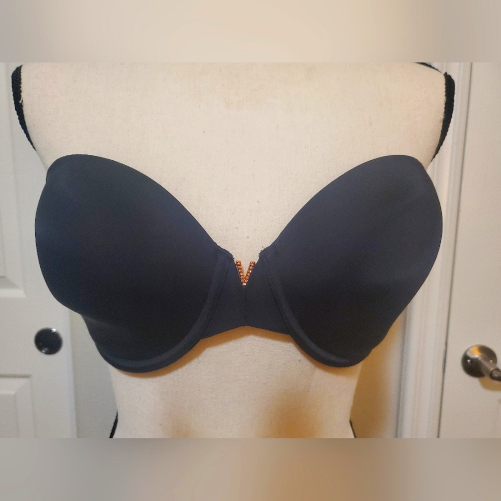 VICTORIA'S SECRET LIGHTLY LINED STRAPLESS BRA WITH STRAPS 32DDD (F)